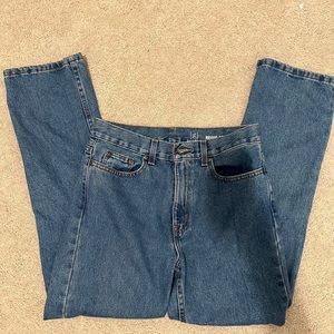 blue denim baggy jeans